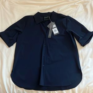 Boutique navy blue new tags blouse shirt size medium